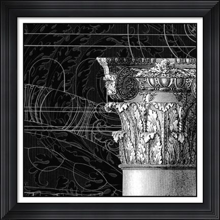 Framed Graphic Cornice III Print