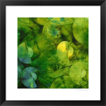 Framed Nautilus in Green II Print