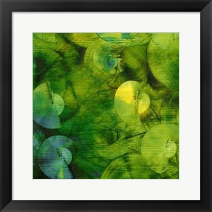 Framed Nautilus in Green II Print