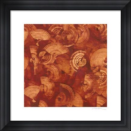 Framed Nautilus in Rust I Print