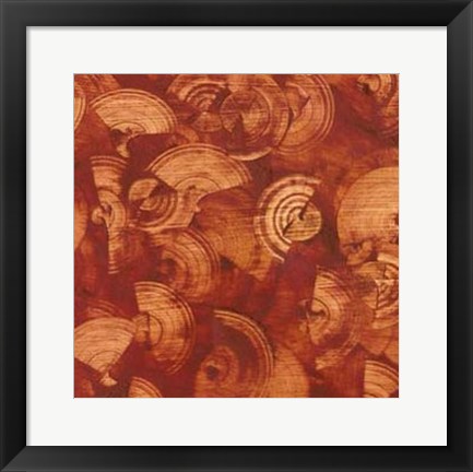 Framed Nautilus in Rust I Print