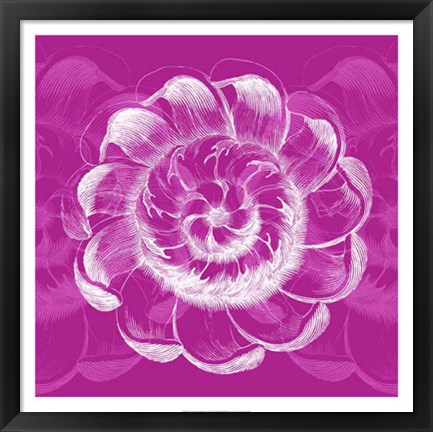 Framed Chromatic Rosette I Print