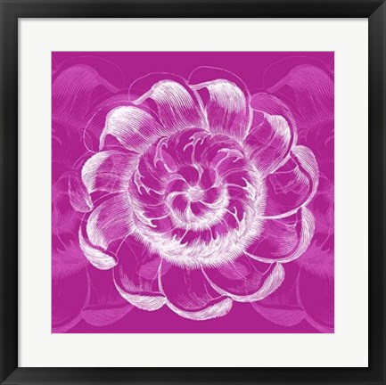 Framed Chromatic Rosette I Print