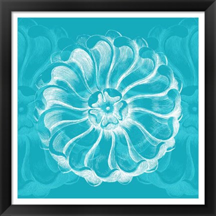 Framed Chromatic Rosette III Print