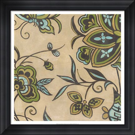 Framed Heirloom Floral I Print