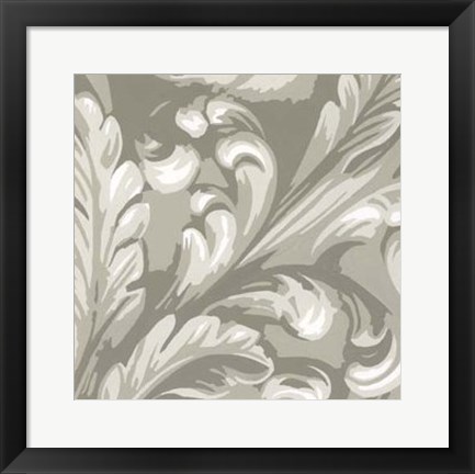 Framed Decorative Relief IV Print