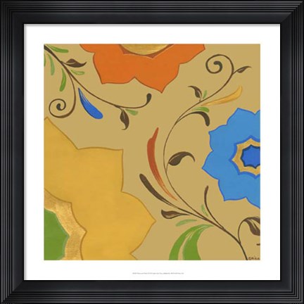 Framed Moroccan Floral I Print