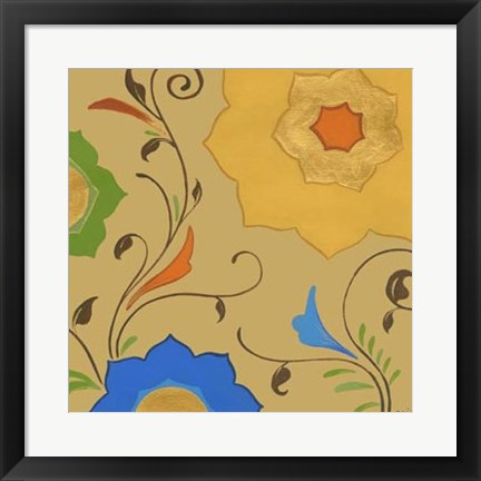 Framed Moroccan Floral II Print