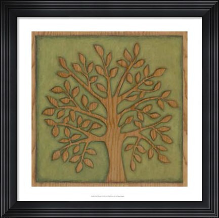 Framed Arbor Woodcut I Print