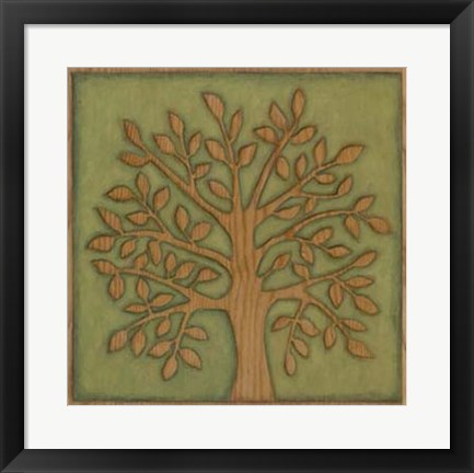 Framed Arbor Woodcut I Print