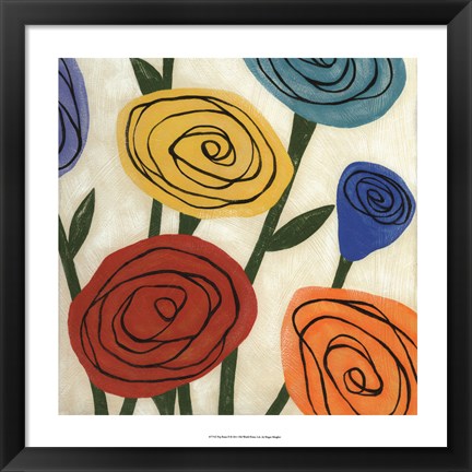 Framed Pop Roses II Print