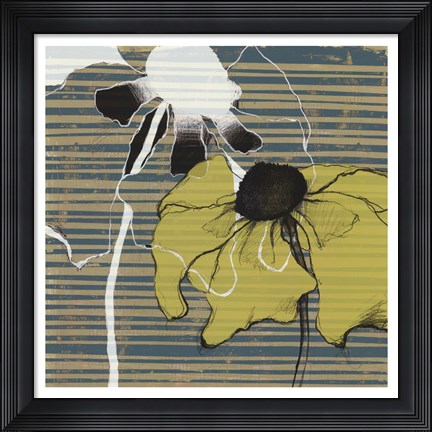 Framed Layered Poppies II Print