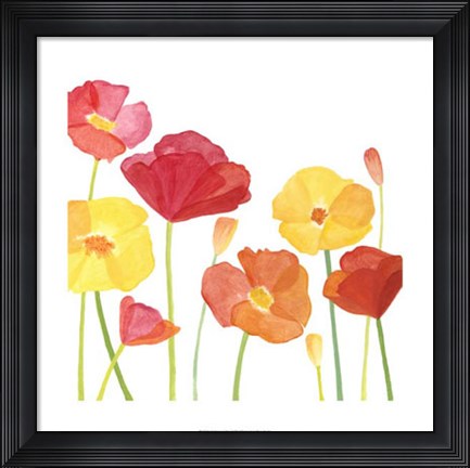 Framed Simply Poppies I Print