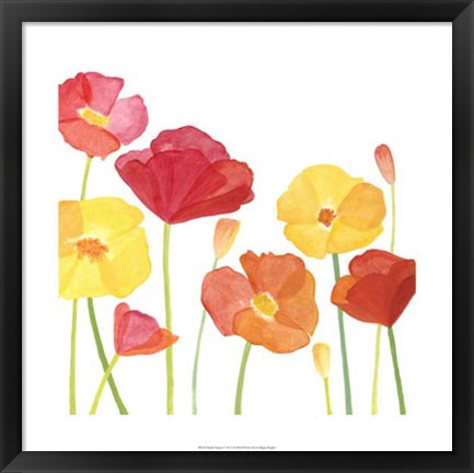 Framed Simply Poppies I Print