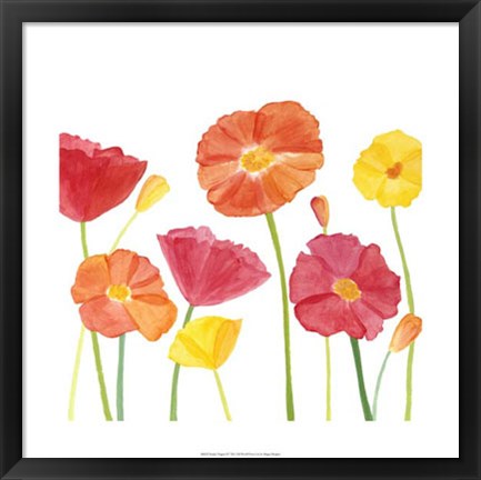 Framed Simply Poppies II Print