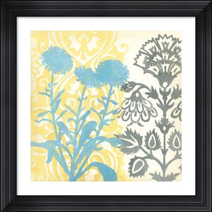 Framed Floral Triad I Print