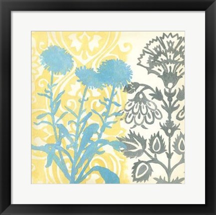 Framed Floral Triad I Print