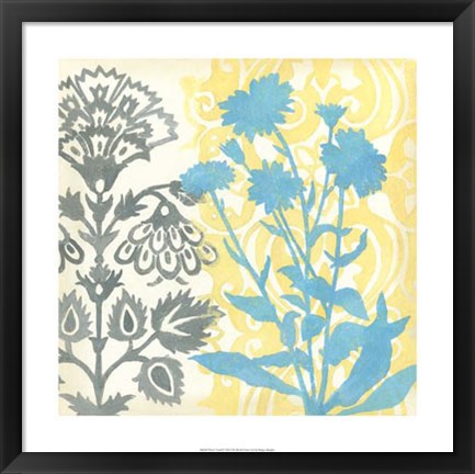 Framed Floral Triad II Print