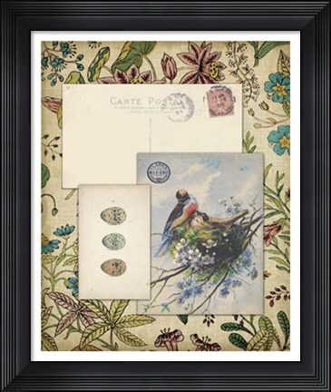 Framed Romantic Ephemera I Print