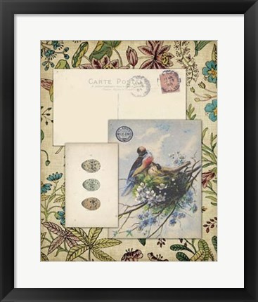 Framed Romantic Ephemera I Print