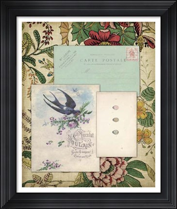 Framed Romantic Ephemera II Print