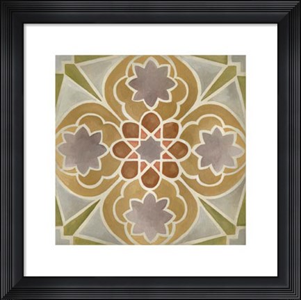 Framed Villa Tile IV Print