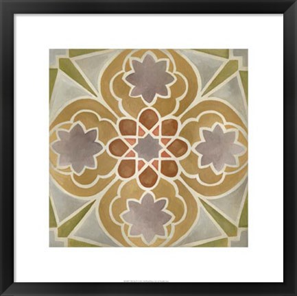 Framed Villa Tile IV Print