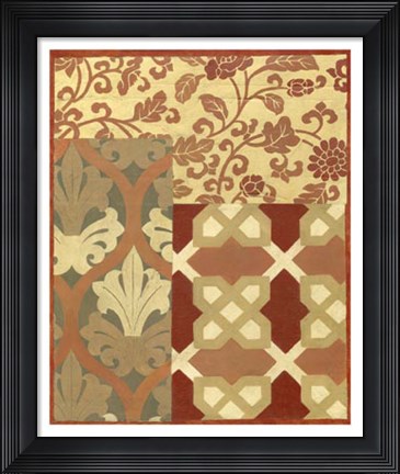 Framed Pattern Collage I Print