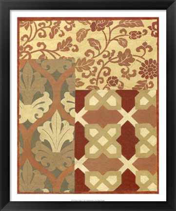 Framed Pattern Collage I Print