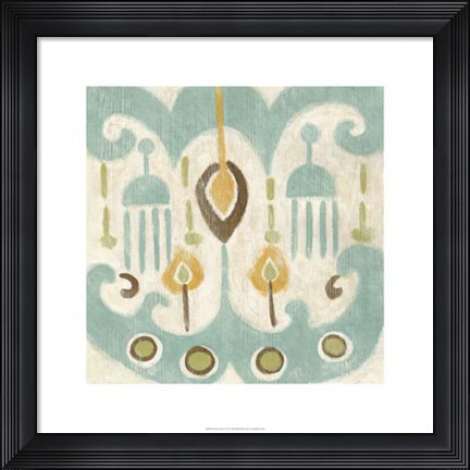 Framed Serene Ikat I Print