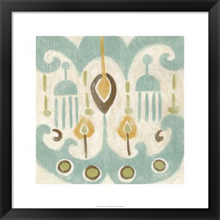 Framed Serene Ikat I Print