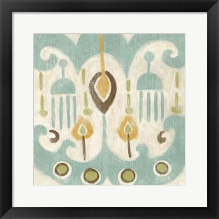 Framed Serene Ikat I Print