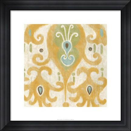 Framed Serene Ikat IV Print