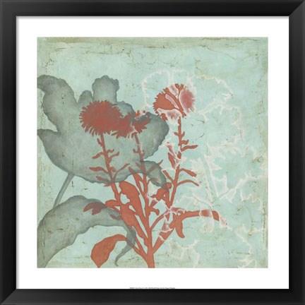 Framed Trois Fleur I Print