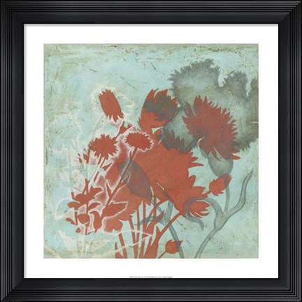 Framed Trois Fleur II Print