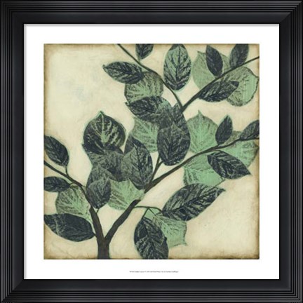 Framed Graphic Leaves I Print