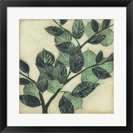 Framed Graphic Leaves I Print