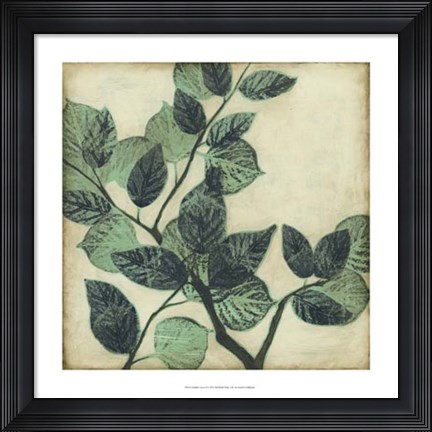 Framed Graphic Leaves II Print