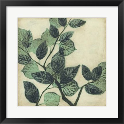 Framed Graphic Leaves II Print