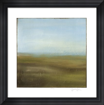 Framed Aquamarine Skyline I Print