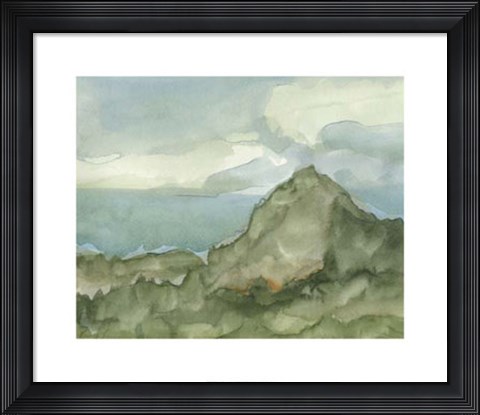 Framed Plein Air Mountain View I Print