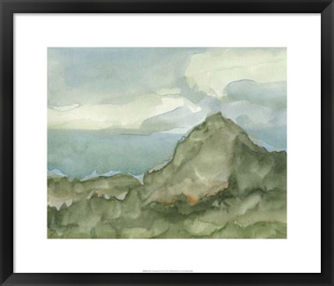 Framed Plein Air Mountain View I Print