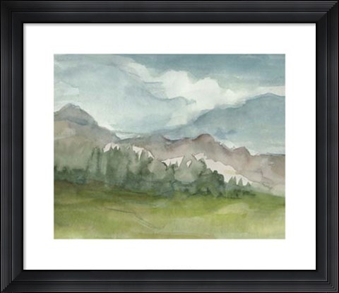 Framed Plein Air Mountain View II Print