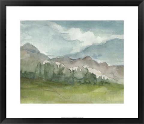 Framed Plein Air Mountain View II Print