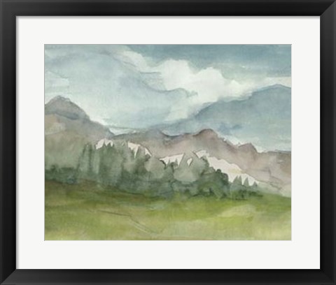 Framed Plein Air Mountain View II Print