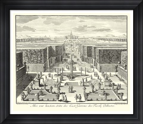 Framed Fountains of Versailles I Print