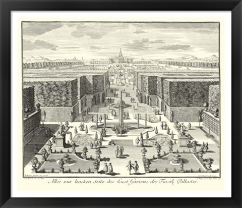 Framed Fountains of Versailles I Print