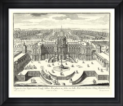 Framed Fountains of Versailles II Print