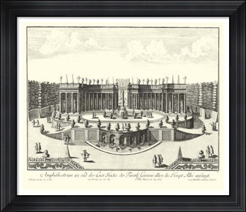 Framed Fountains of Versailles III Print