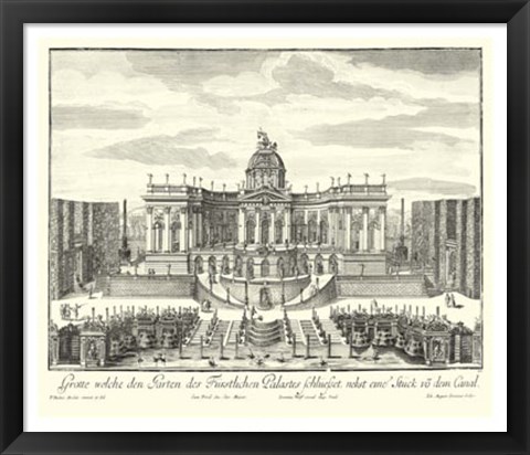 Framed Fountains of Versailles IV Print